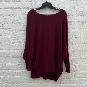 Fab’rik batwing top burgundy color sz M